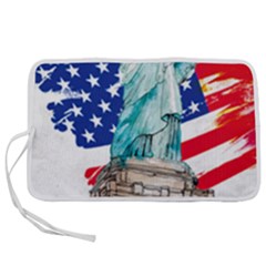 Statue Of Liberty Independence Day Poster Art Pen Storage Case (M)