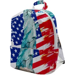 Statue Of Liberty Independence Day Poster Art Zip Up Backpack