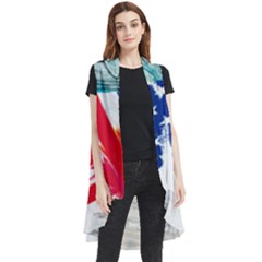Statue Of Liberty Independence Day Poster Art Sleeveless Chiffon Waistcoat Shirt