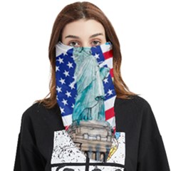 Statue Of Liberty Independence Day Poster Art Face Covering Bandana (Triangle)