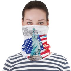 Statue Of Liberty Independence Day Poster Art Face Seamless Bandana (Adult)