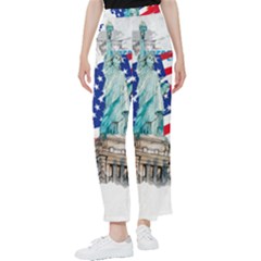 Statue Of Liberty Independence Day Poster Art Women s Pants 