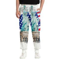 Statue Of Liberty Independence Day Poster Art Men s Elastic Waist Pants