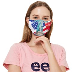 Statue Of Liberty Independence Day Poster Art Fitted Cloth Face Mask (Adult)