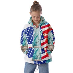 Statue Of Liberty Independence Day Poster Art Kids  Oversized Hoodie