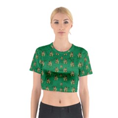 Water Lilies In The Soft Clear Warm Tropical Sea Cotton Crop Top by pepitasart