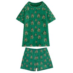 Water Lilies In The Soft Clear Warm Tropical Sea Kids  Swim Tee And Shorts Set by pepitasart