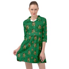 Water Lilies In The Soft Clear Warm Tropical Sea Mini Skater Shirt Dress by pepitasart