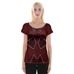 Abstract Pattern Geometric Backgrounds Cap Sleeve Top
