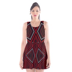 Abstract Pattern Geometric Backgrounds Scoop Neck Skater Dress by Eskimos