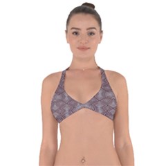 Abstract Pattern Geometric Backgrounds Halter Neck Bikini Top