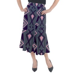 Abstract Pattern Geometric Backgrounds  Midi Mermaid Skirt by Eskimos