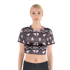 Abstract Pattern Geometric Backgrounds Cotton Crop Top by Eskimos