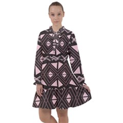 Abstract Pattern Geometric Backgrounds All Frills Chiffon Dress by Eskimos