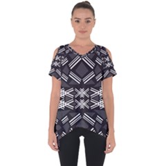 Abstract Pattern Geometric Backgrounds  Cut Out Side Drop Tee by Eskimos