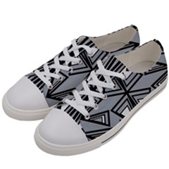 Abstract Pattern Geometric Backgrounds   Men s Low Top Canvas Sneakers by Eskimos