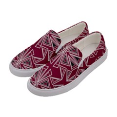 Abstract Pattern Geometric Backgrounds  Women s Canvas Slip Ons by Eskimos