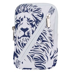 Head Art-lion Drawing Belt Pouch Bag (large)