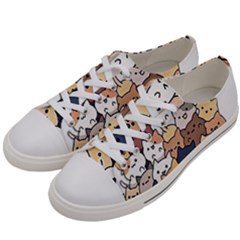 Cat-kitten Women s Low Top Canvas Sneakers by Jancukart