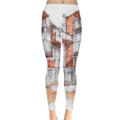 Rag-flats-onion-flats-llc-architecture-drawing Graffiti-architecture Leggings 