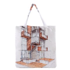 Rag-flats-onion-flats-llc-architecture-drawing Graffiti-architecture Grocery Tote Bag