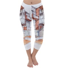 Rag-flats-onion-flats-llc-architecture-drawing Graffiti-architecture Capri Winter Leggings 