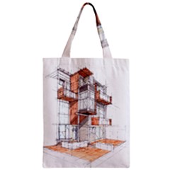 Rag-flats-onion-flats-llc-architecture-drawing Graffiti-architecture Zipper Classic Tote Bag