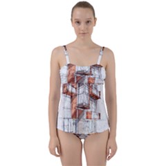 Rag-flats-onion-flats-llc-architecture-drawing Graffiti-architecture Twist Front Tankini Set