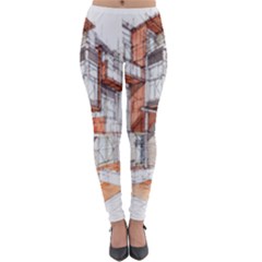 Rag-flats-onion-flats-llc-architecture-drawing Graffiti-architecture Lightweight Velour Leggings