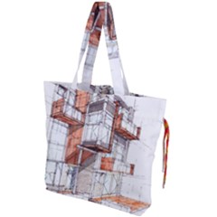 Rag-flats-onion-flats-llc-architecture-drawing Graffiti-architecture Drawstring Tote Bag