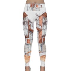 Rag-flats-onion-flats-llc-architecture-drawing Graffiti-architecture Lightweight Velour Classic Yoga Leggings