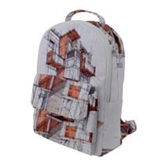 Rag-flats-onion-flats-llc-architecture-drawing Graffiti-architecture Flap Pocket Backpack (Large)