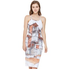 Rag-flats-onion-flats-llc-architecture-drawing Graffiti-architecture Bodycon Cross Back Summer Dress