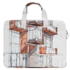 Rag-flats-onion-flats-llc-architecture-drawing Graffiti-architecture MacBook Pro13  Double Pocket Laptop Bag