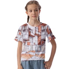 Rag-flats-onion-flats-llc-architecture-drawing Graffiti-architecture Kids  Cuff Sleeve Scrunch Bottom Tee