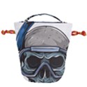 Skull-underwater-diving-skeleton-diving-head Drawstring Bucket Bag View1