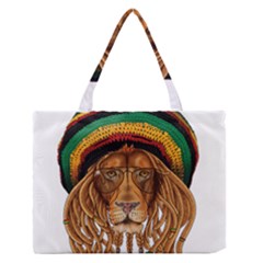 Lion Rastafari Zipper Medium Tote Bag by Jancukart