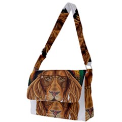 Lion Rastafari Full Print Messenger Bag (s) by Jancukart