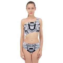 Balinese-art Barong-drawing-bali Spliced Up Two Piece Swimsuit