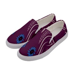 Folk Flowers Print Floral Pattern Ethnic Art Women s Canvas Slip Ons by Eskimos