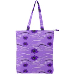 Folk flowers print Floral pattern Ethnic art Double Zip Up Tote Bag