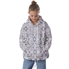 Folk Flowers Print Floral Pattern Ethnic Art Kids  Oversized Hoodie by Eskimos