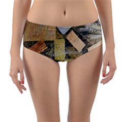 All That Glitters Is Gold  Reversible Mid-waist Bikini Bottoms by Hayleyboop