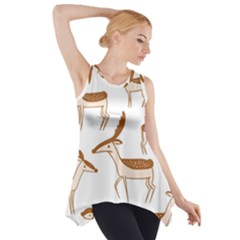 Cute Animal Deer Side Drop Tank Tunic