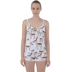 Cute Animal Deer Tie Front Two Piece Tankini by artworkshop