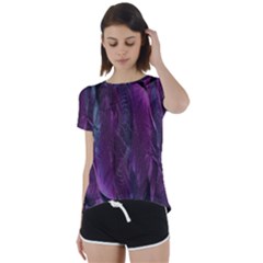 Feather Short Sleeve Foldover Tee by artworkshop