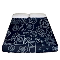 Internet Planet Drinks Fitted Sheet (queen Size) by artworkshop