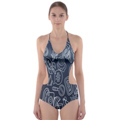 Internet Planet Drinks Cut-out One Piece Swimsuit by artworkshop