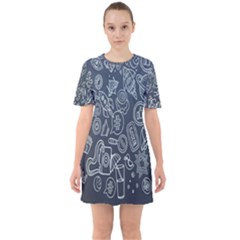 Internet Planet Drinks Sixties Short Sleeve Mini Dress by artworkshop