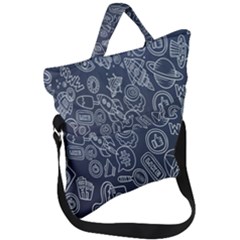 Internet Planet Drinks Fold Over Handle Tote Bag by artworkshop